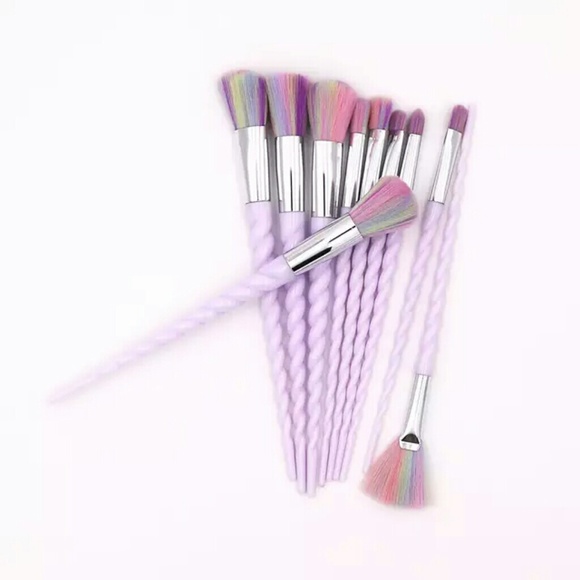 Boutique unicorn make up brush,set of 10 - Picture 2 of 3
